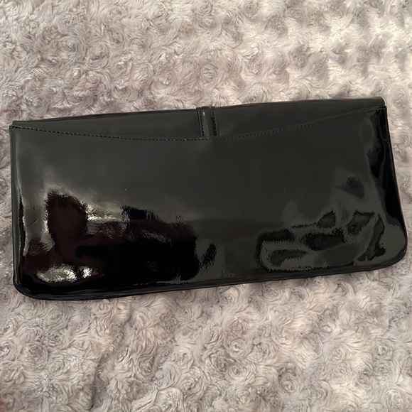 LK Bennett Black Patent Ballina Clutch NWT